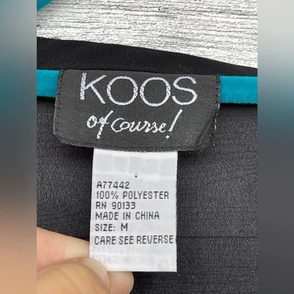 KOOS OF COURSE Blue and Purple Mixed Pattern Robe/Duster medium - Picture 3 of 8